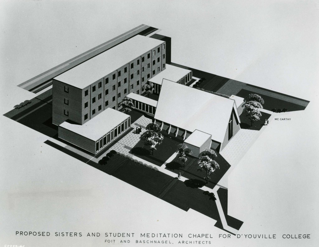 1964 proposed Faculty Residence and Student Meditation Chapel
