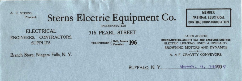 Stearns Electric Equipment Company, Buffalo (NY)